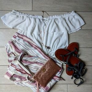 AEO Striped Paper Bag Joggers